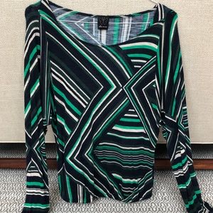 Ella Moss Geometric Long-Sleeve Top